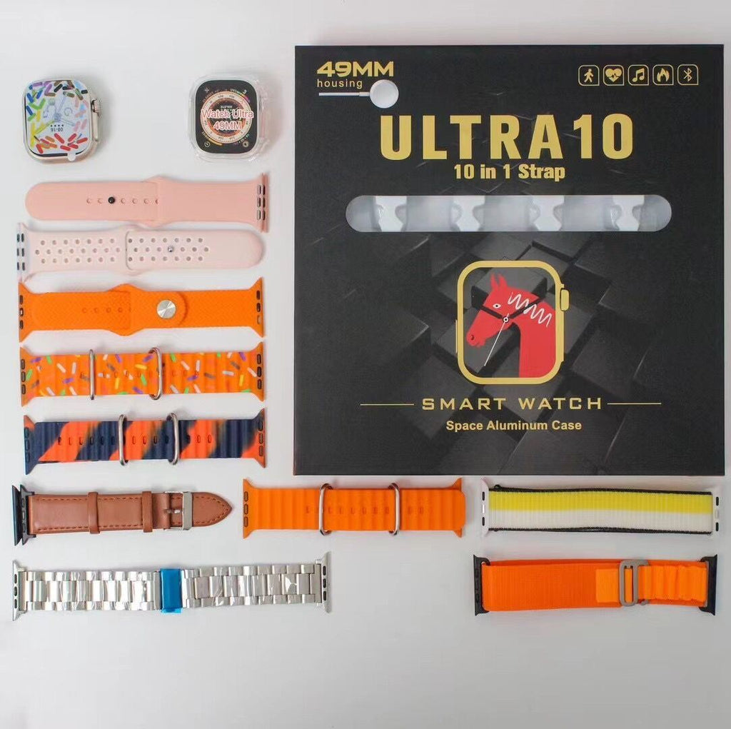 Ultra 10 Smart Watch With 10 Straps and Free Watch Protector