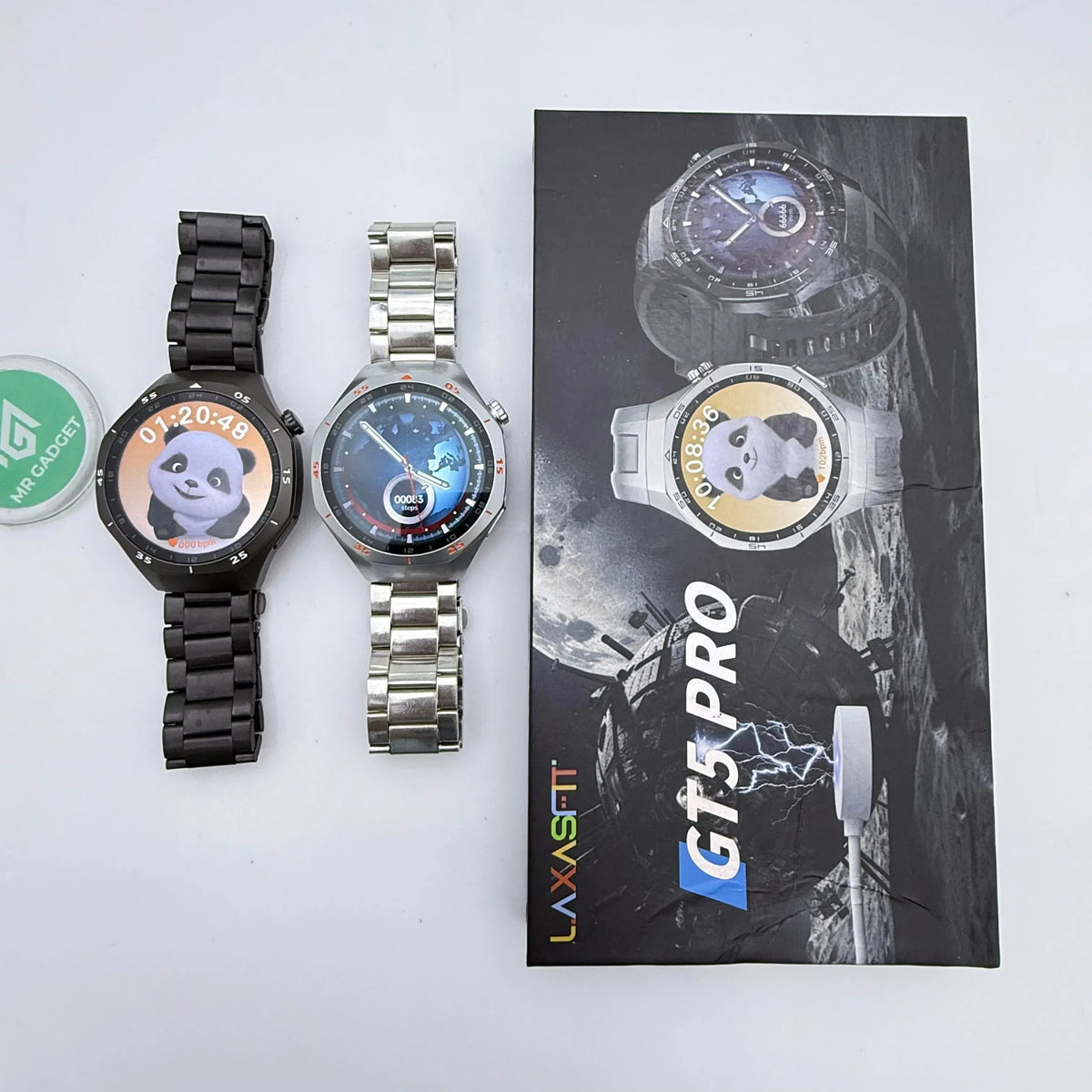 Laxasfit Watch GT5 Pro 46mm Smartwatch, Sharp-Edged Design, upto14 Days Battery Life, Pro-level Sports Watch, iOS & Android Compatible