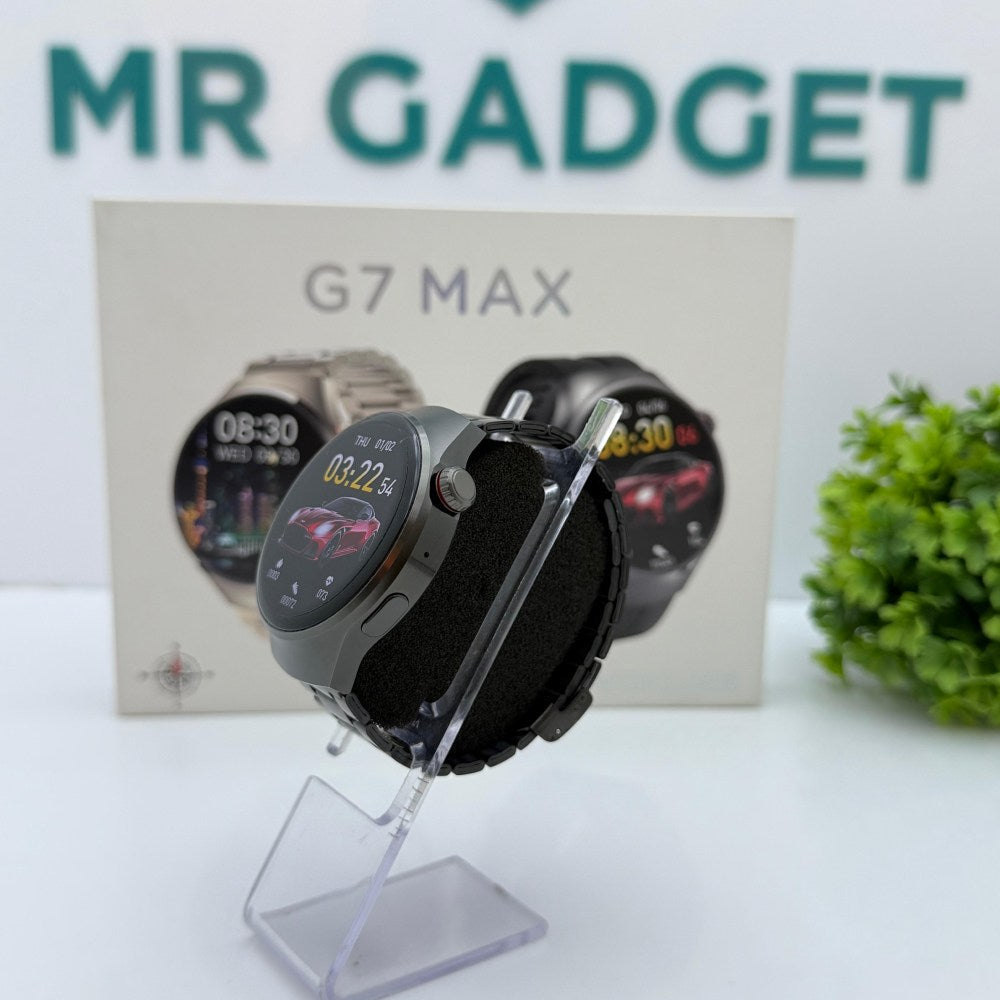 G7 Max Smart Watch | Round Dial | Stainless Steel