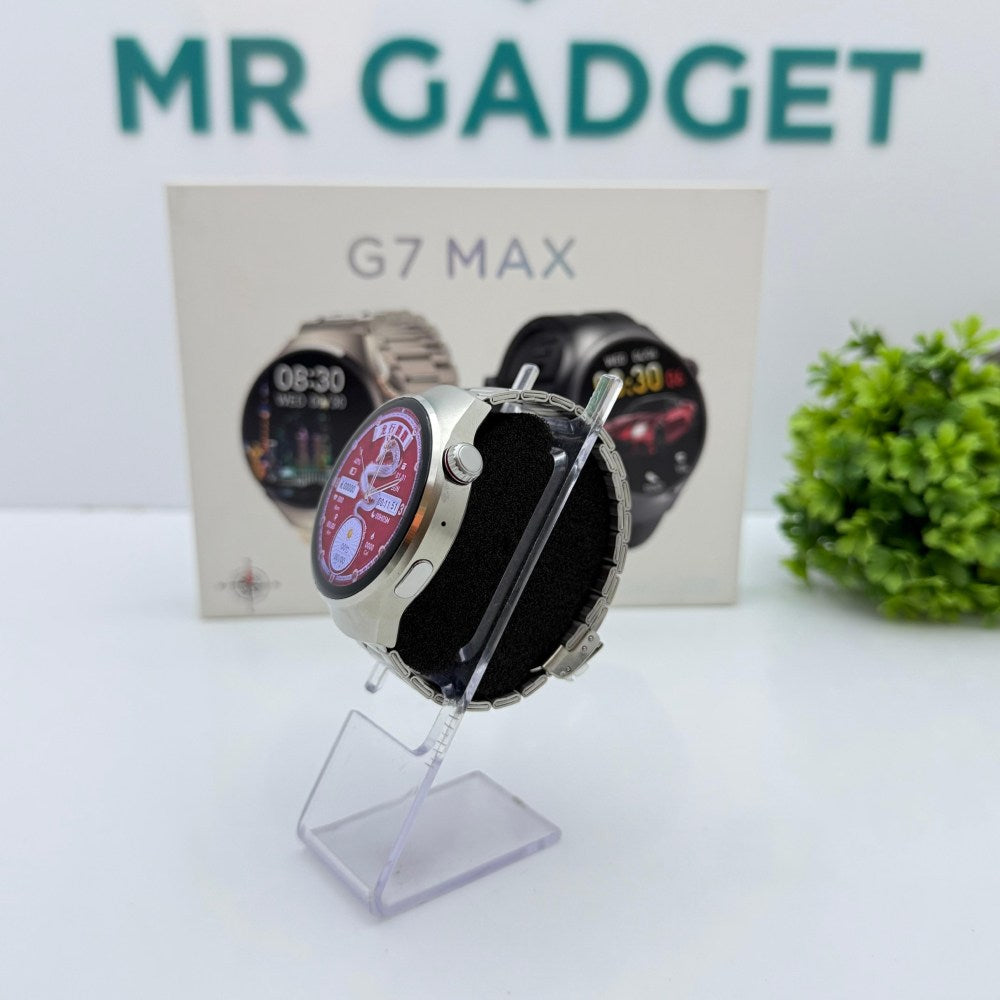 G7 Max Smart Watch | Round Dial | Stainless Steel