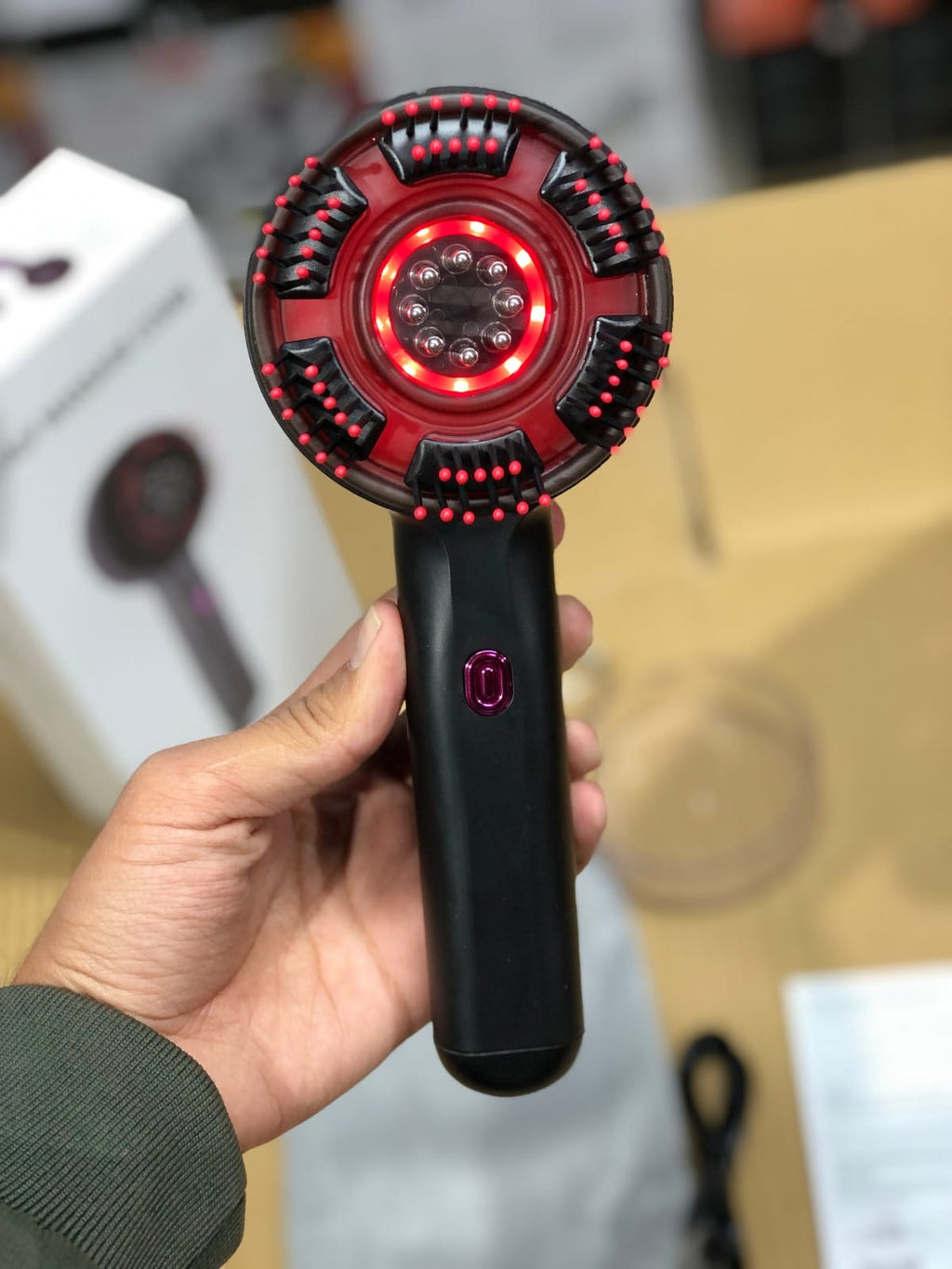 Head Scalp Electric Massager Comb with 2 In 1 Hair Oil Applicator