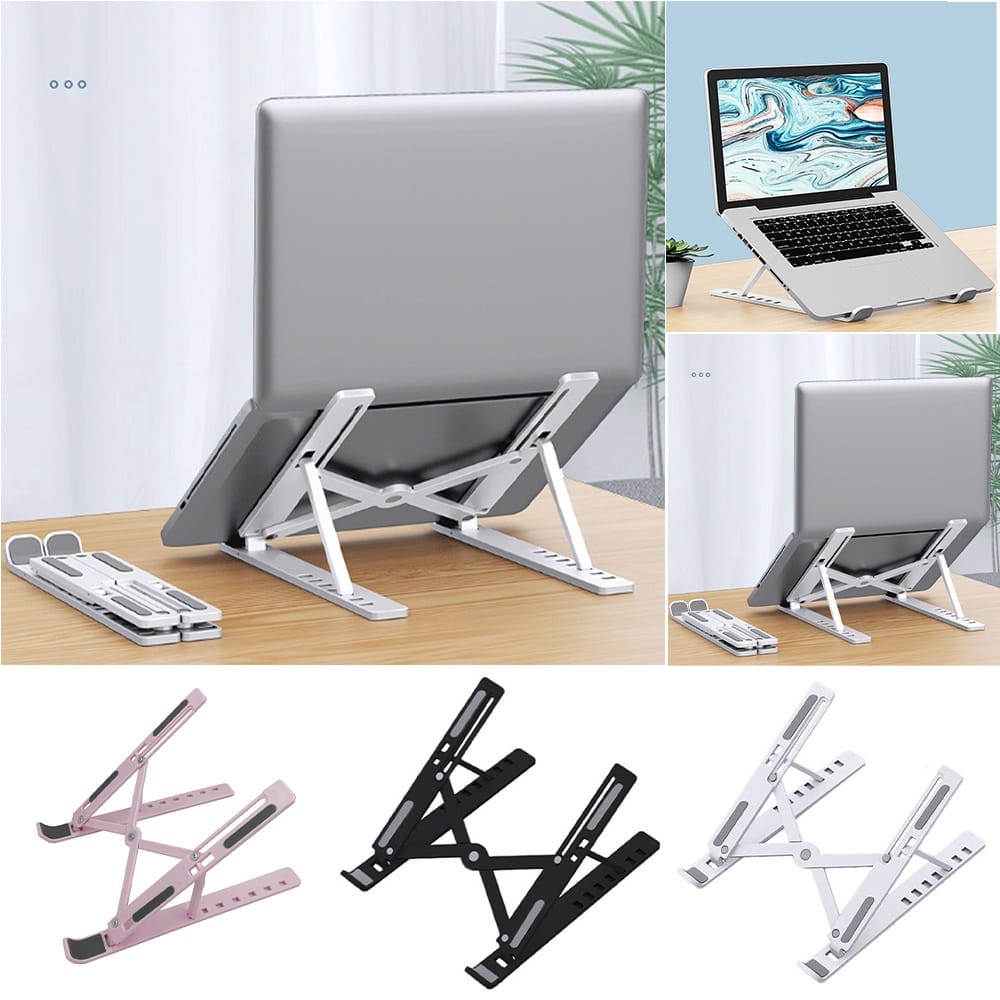 Portable Laptop Stand Adjustable Aluminum Holder for Desk & Travel