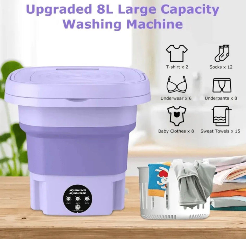 Portable Folding Mini Washing Machine with Sterilization and Drying 3 Washing Modes